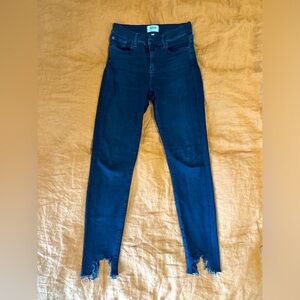 Agolde Sophie High-Rise Distressed Hem Jeans in Shout sz 26